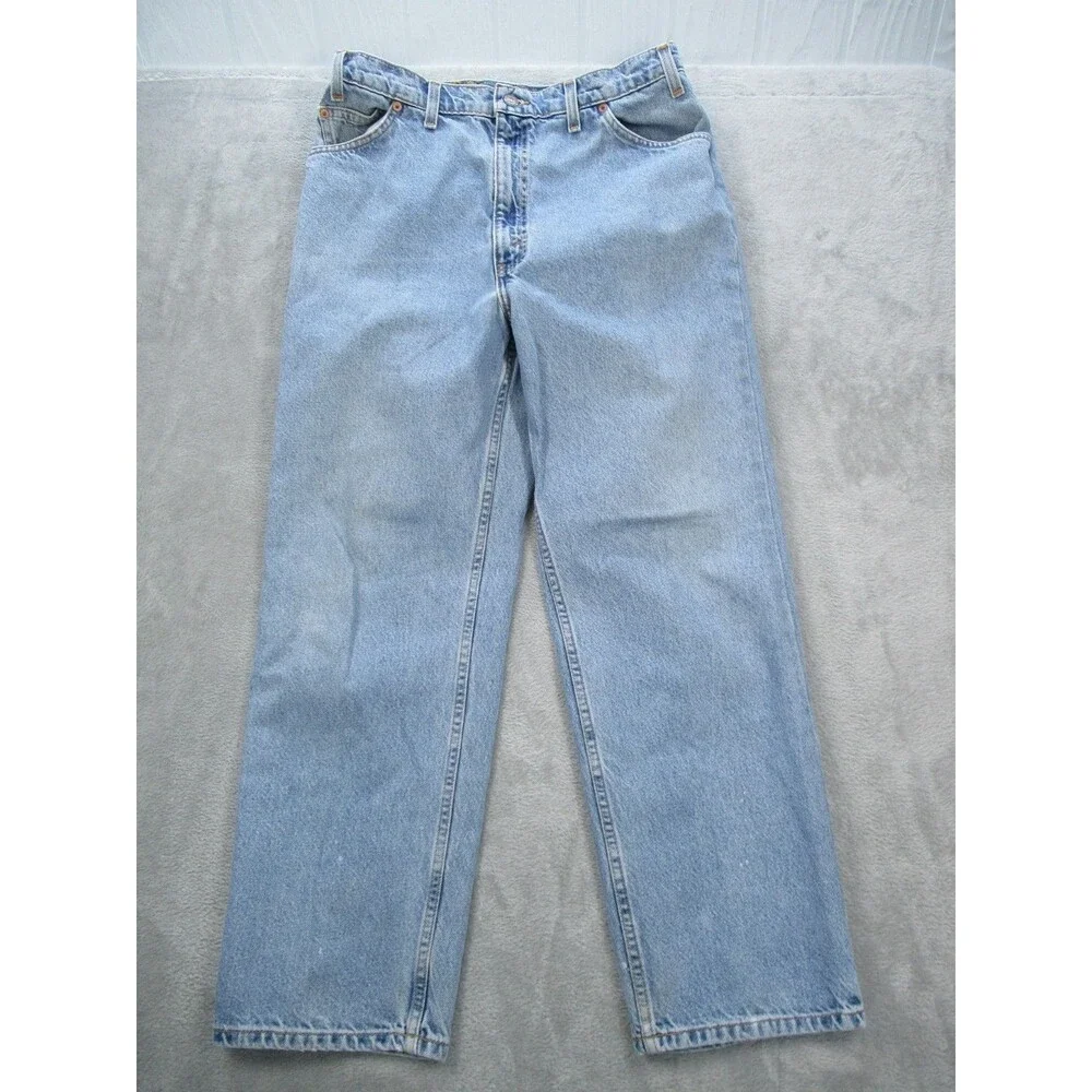 Levis Relaxed Fit Jeans Men's Size 40x29 (Actual 29 x27) Light Wash Blue Y2K